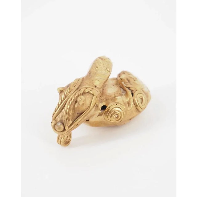 Colombian Taïrona Tumbaga Statuette of Snake Hissing For Sale - Image 6 of 6