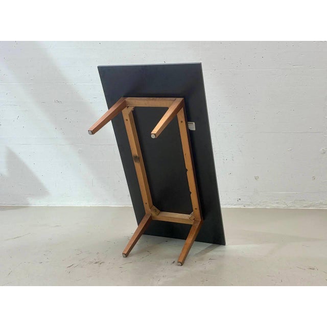 Wood Modern Dining Table in Black Ash with Wooden Frame, 1960s For Sale - Image 7 of 15