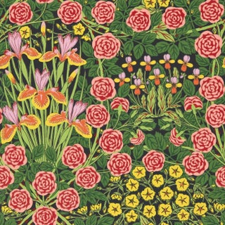 Morris & Co Campanula Wallpaper in Sunburst/Ebony - a Sample For Sale