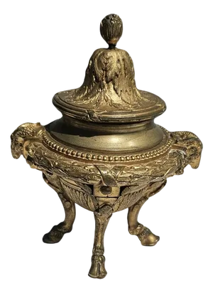 Antic French Gilded Bronze Inkwell