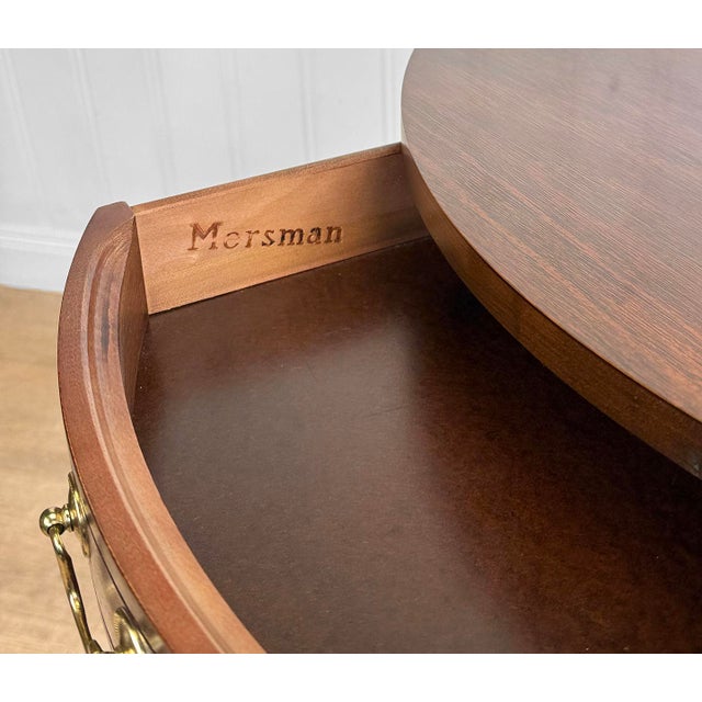 Vintage Traditional Mahogany Round Drum Table For Sale - Image 9 of 13