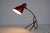 Brass and Red Metal Table Lamp by Giuseppe Ostuni, 1960s For Sale - Image 4 of 11
