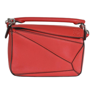 Scarlet Calfskin Mini Puzzle Bag