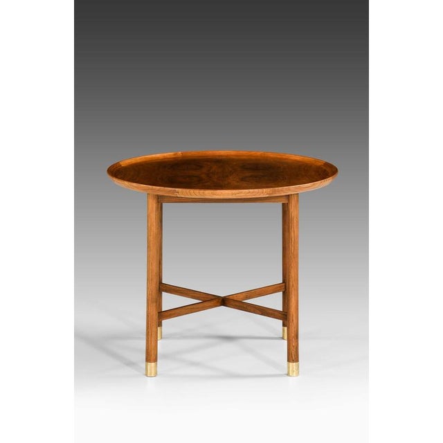 Wood Vintage Coffee Table in Elm and Walnut by K. Thomsen for Mogens Lassen, 1940s For Sale - Image 7 of 8