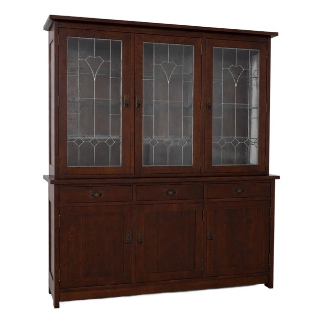 Stickley Mission Oak Arts & Crafts China Cabinet For Sale