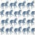 Schumacher X Molly Mahon Marwari Horse Fabric in Navy For Sale