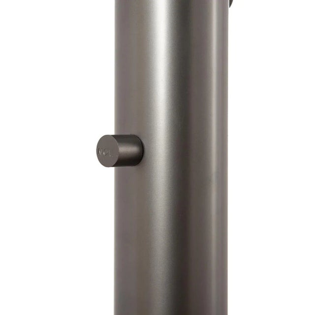 Palm Springs 1 Light Arc Floor Lamp - 87", Gunmetal & Gray Tonal Shades, Marble Base, Dimmer Switch For Sale In Los Angeles - Image 6 of 12