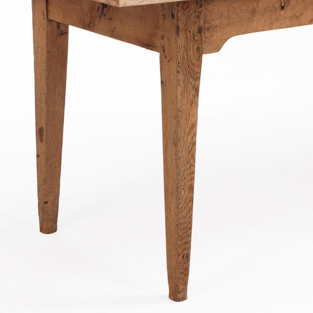 Wood A Simple French Oak Farm Table, C. 1900. For Sale - Image 7 of 7