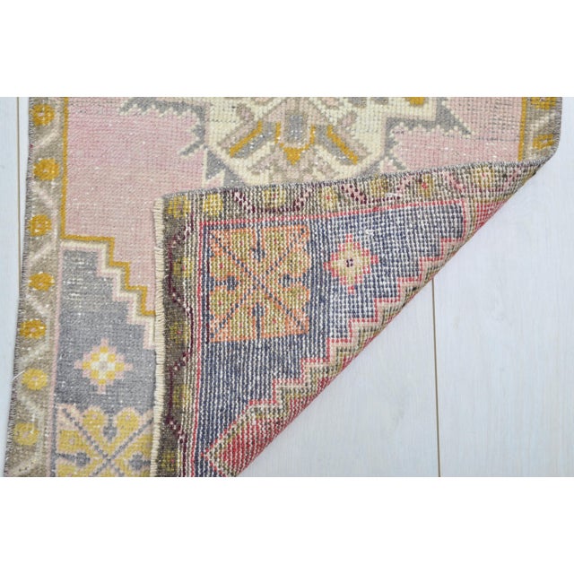 1960s Oushak Vintage Wool Carpet For Sale - Image 5 of 5