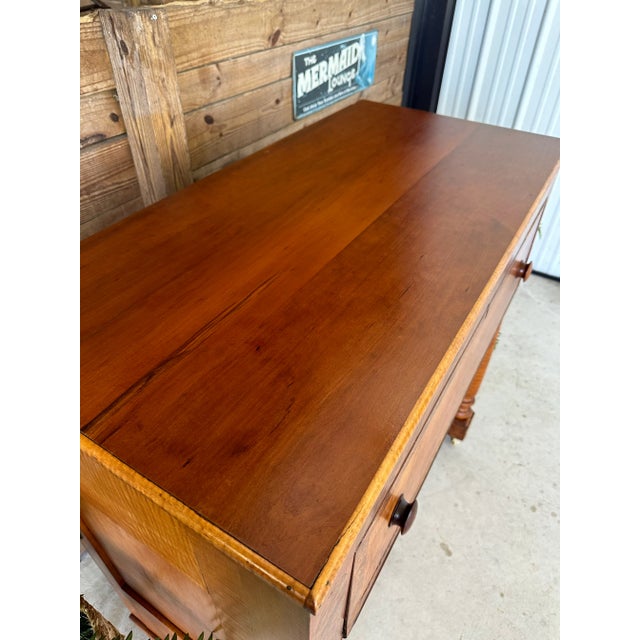 American Empire Tiger Maple & Birdseye Maple Chest of Drawers For Sale - Image 10 of 13