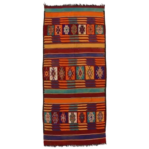 Vintage Taznakht Moroccan Kilim Rug - 06'01 X 13'07