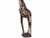 Brown Mid 20th Century Tall Heavy Hand Carved Giraffe Floor Sculpture For Sale - Image 8 of 13