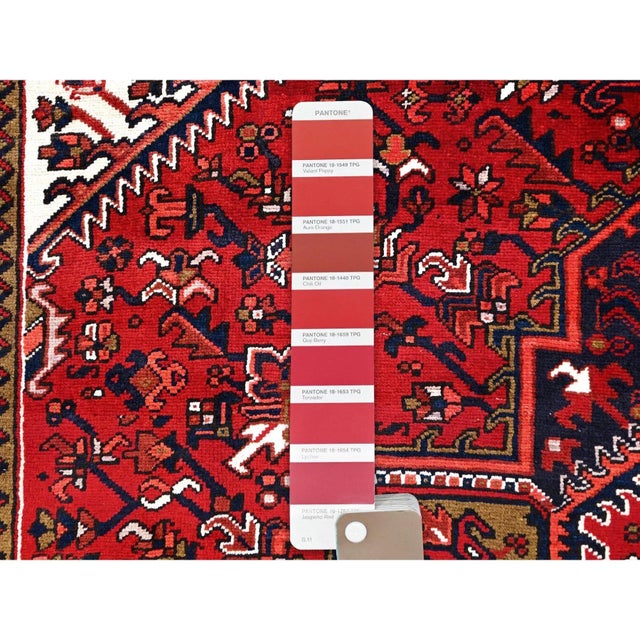 Red 1960s Red Semi Antique Persian Rug For Sale - Image 8 of 12