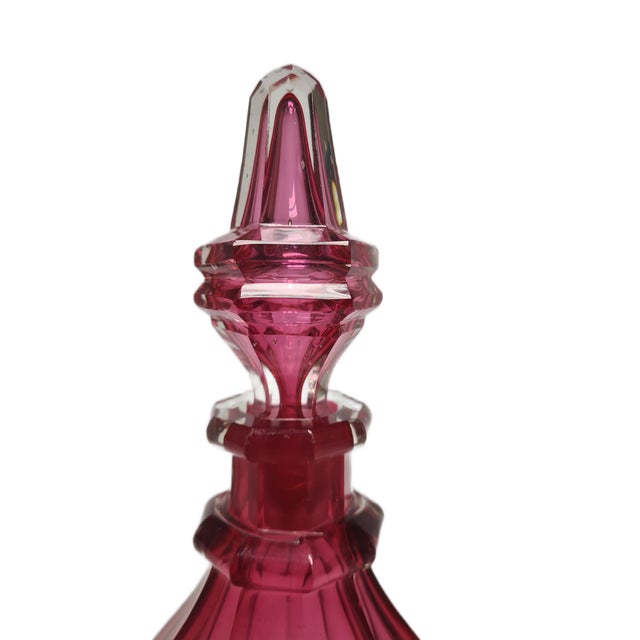 Biedermeier Rubin Carafe, Former Austrio-Hungarian Empire, 1890s For Sale - Image 3 of 14