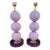 Pair of Modern Lavender Murano Glass Lamps For Sale