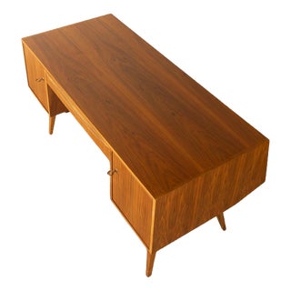 Mid-Century Modern Desk in Solid Wood, 1950s For Sale
