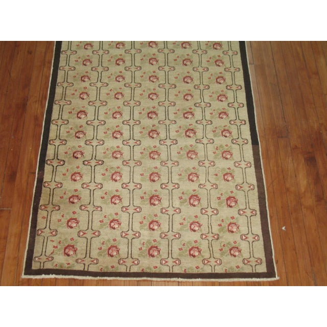 A mid 20th century floral Turkish Runner Details rug no. 30023 size 3' 7" x 10' 8" (109 x 325 cm)