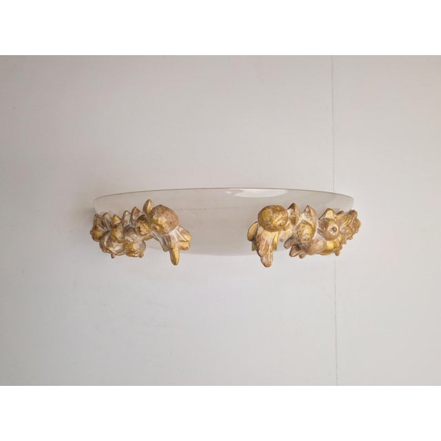 Hollywood Regency Vintage Bowl Wall Lamps in Goldleaf Murano Glass, Italy, 1970s, Set of 2 For Sale - Image 3 of 18