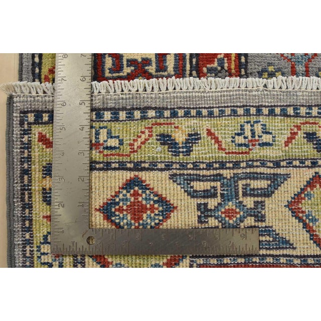 Kazak Runner 2’8” X 9’8” Gray Wool Tribal Hand-Knotted Oriental Rug For Sale - Image 13 of 13