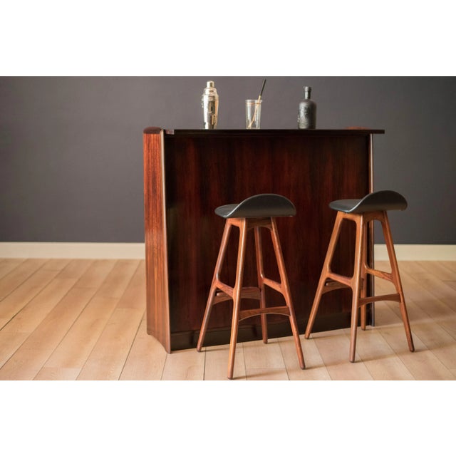 Vintage Rosewood Danish Modern Dry Bar Credenza Cabinet For Sale In Monterey, CA - Image 6 of 13