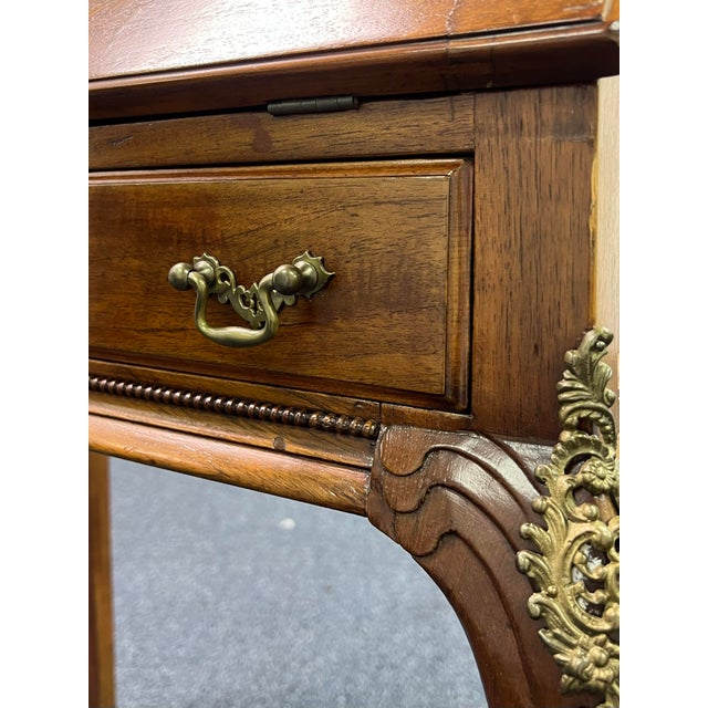 Antique Inlaid French Ladies Writing Desk For Sale - Image 9 of 12