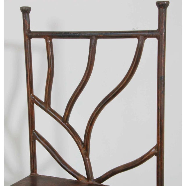 Set of 2 Spanish Revival Hand-Forged Wrought-Iron Barstools, Mexico, Circa 1990 For Sale - Image 11 of 14