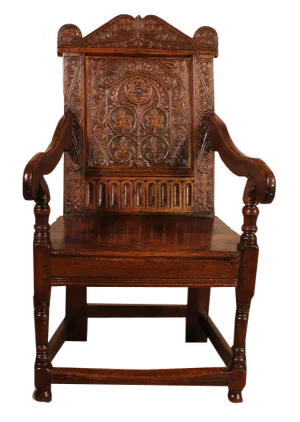 Early 17th Century Charles I Joined Oak Armchair