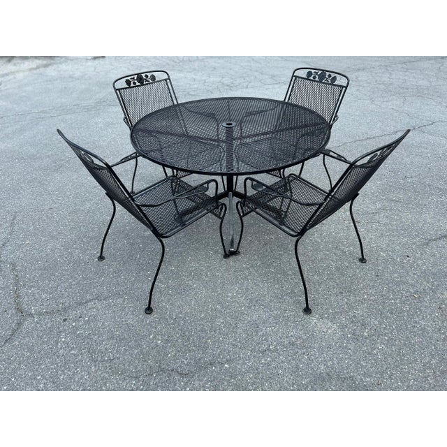 Perfect addition to your outdoor space! The table measures 47.5x29 and the chairs measure 17x26x35.5 There are no maker...