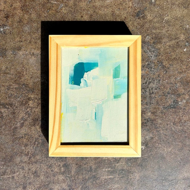 This soft, minimalist abstract would feel especially serene in a light-filled bedroom, hallway, or quiet reading nook....