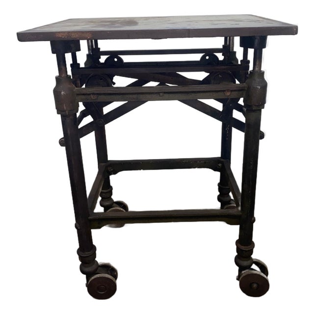 Turn of the 20th Century Adjustable Printers " Turtle" Table For Sale