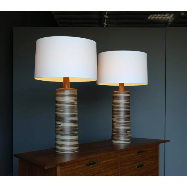 Jane & Gordon Martz Ceramic Table Lamps for Marshall Studios, Circa 1965 For Sale In Los Angeles - Image 6 of 13