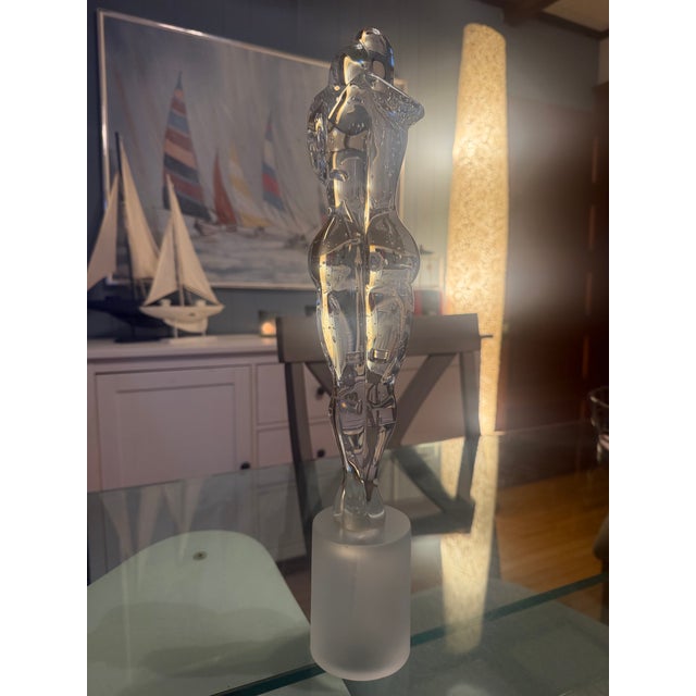 Mid-Century Modern 1970s Murano Glass Lovers Statue For Sale - Image 3 of 6