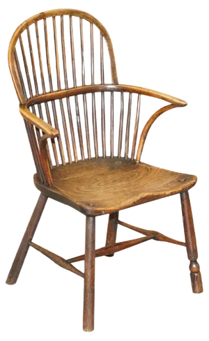 Hoop Back Windsor Armchair in Elm, 1800s