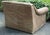 Contemporary Restoration Hardware Distressed Taupe Leather Deep Seat Lounge Chair For Sale - Image 3 of 12