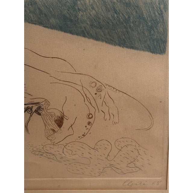 Jean Clerté, Abstract Composition, Proof 52/120,1965, Engraving, Framed For Sale - Image 10 of 15