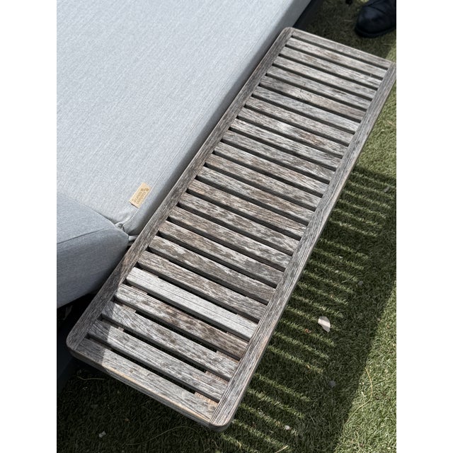 Metal Gloster Grid Outdoor Chaise Lounger For Sale - Image 7 of 12