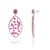 Art Deco Geometric Ruby Lattice Drop Earrings in 925 Sterling Silver, A Pair For Sale - Image 4 of 11