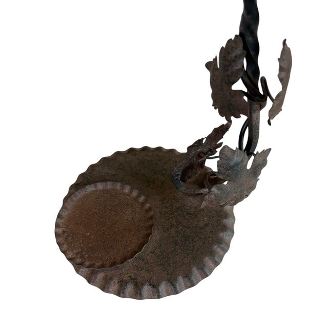 Early 20th Century Vintage Original Patina Decanter Holder With Leaves For Sale - Image 5 of 7