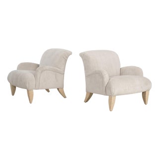 Pair of Kagan Style Lounge Chairs for Design Studio 1980c For Sale