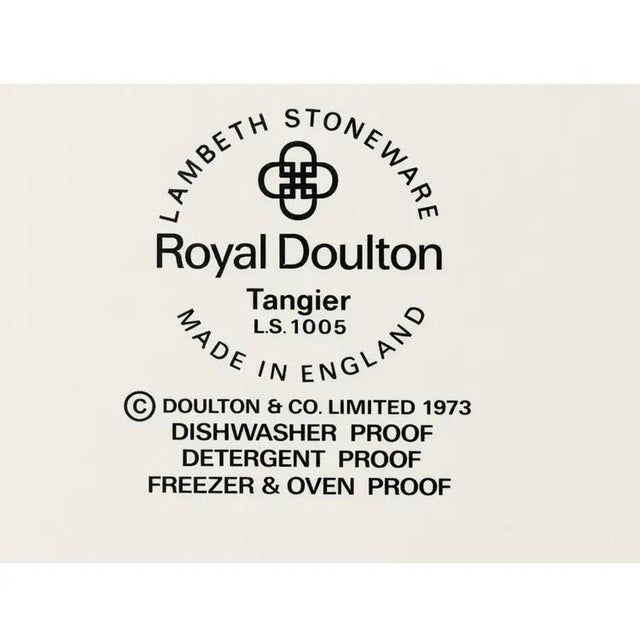 Royal Doulton 1970s Royal Doulton Tangier Coffee Set Vintage Mid-Century Modern Pot Creamer Sugar - 3-Piece For Sale - Image 4 of 4