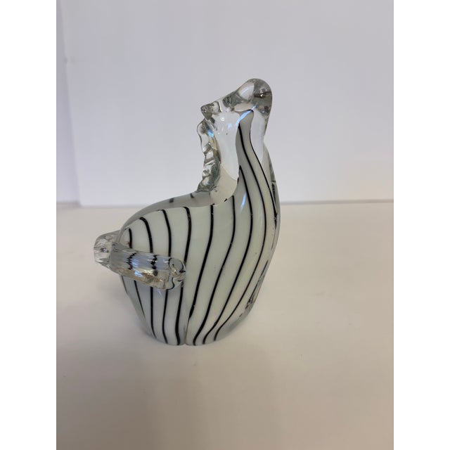 1960s Vintage Murano Hand Blown Glass Zebra For Sale - Image 5 of 6