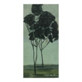 "Muted Moss" Contemporary Impressionist Landscape in Various Shades of Green by Mill Valley Artist Mary Anne McKernie For Sale