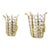 1960s Kinkeldey Germany Brass and Crystal Sculptural Sconce Set of Two, Labelled For Sale