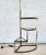 1970s Vintage MCM Floor Lamp Table 3 Tier Step Brass & Glass For Sale - Image 5 of 14