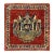 Vintage Hand-Knotted Persian Kashkoli Lion & Crown Symbol Rug 3'4" X 3'7" For Sale