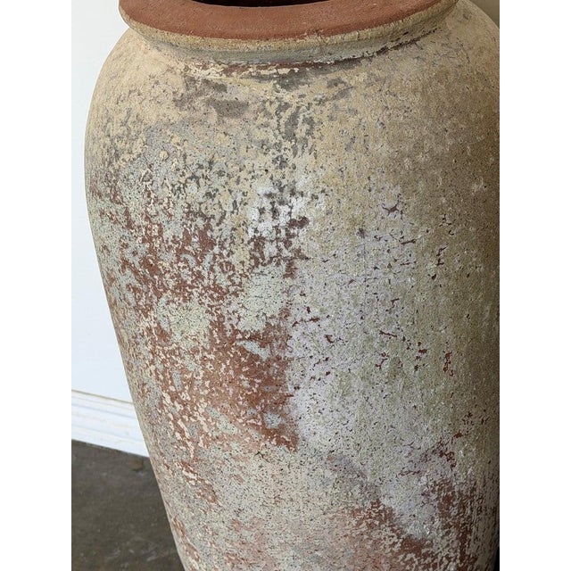 Late 20th Century Pair of Monumental Antique Water Jars - Tall Crucible Form Olive Jars For Sale - Image 5 of 13