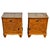 Vintage French Art Deco Nightstands in Burled Wood and Glass, 1930s, Set of 2 For Sale - Image 4 of 18