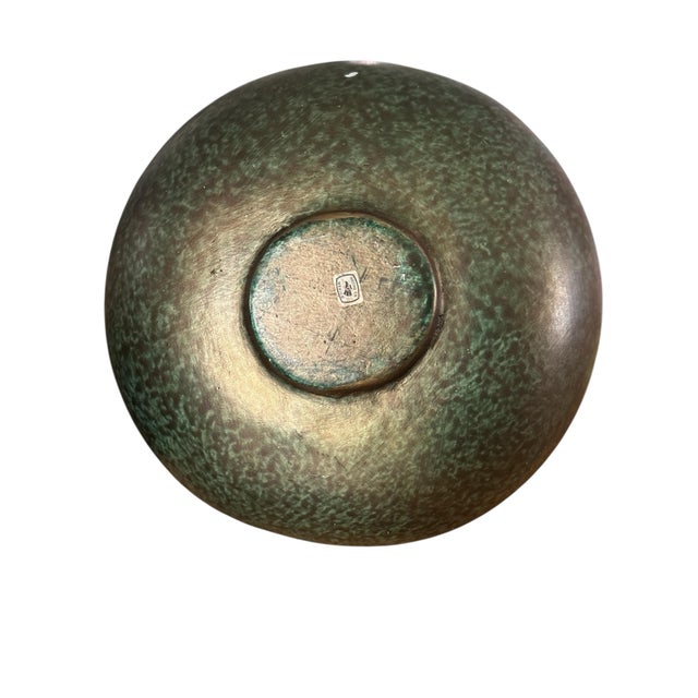 Late 20th Century Decorative Green & Gold Jug For Sale In Phoenix - Image 6 of 6