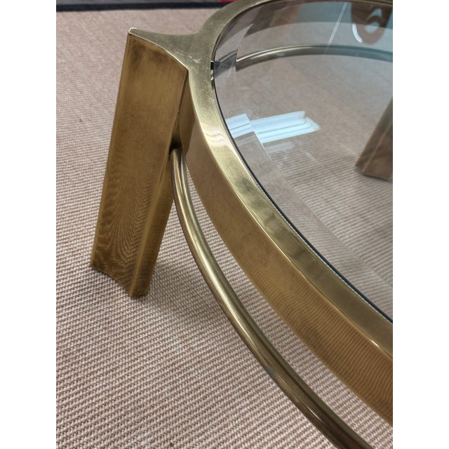 Brass Extraordinary Solid Brass Mastercraft Coffee Table, 1970's For Sale - Image 8 of 11