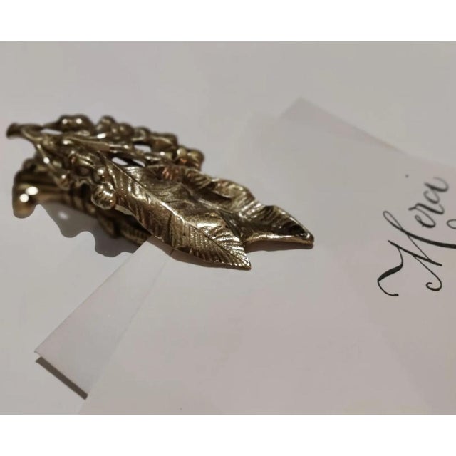 1950s Metalcrafters Solid Brass Orange Leaf 7-29 Paper Clip For Sale In Atlanta - Image 6 of 13